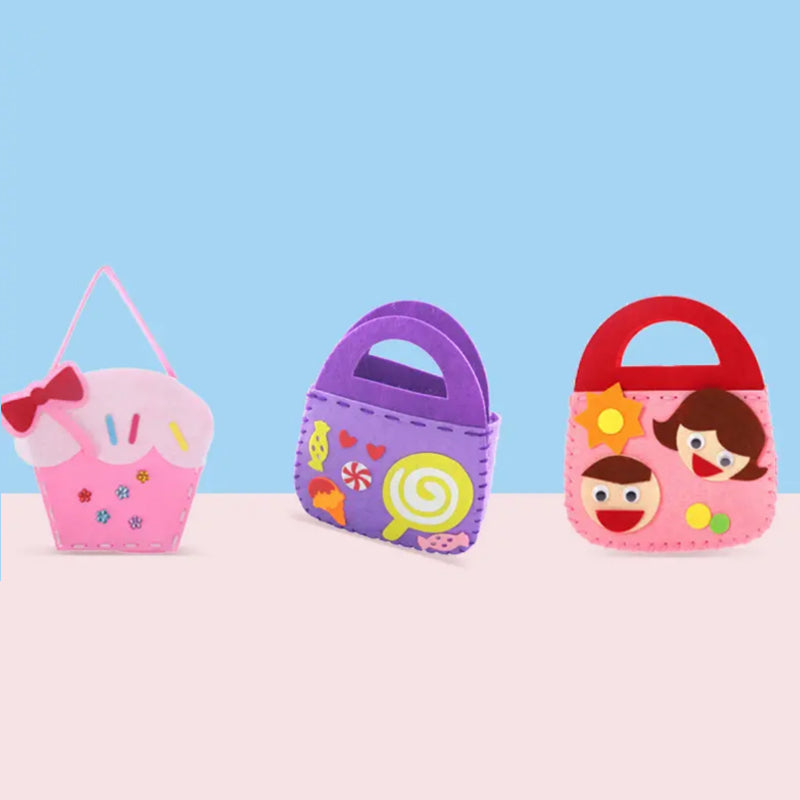 Bolsa de costura hecha a mano para niños