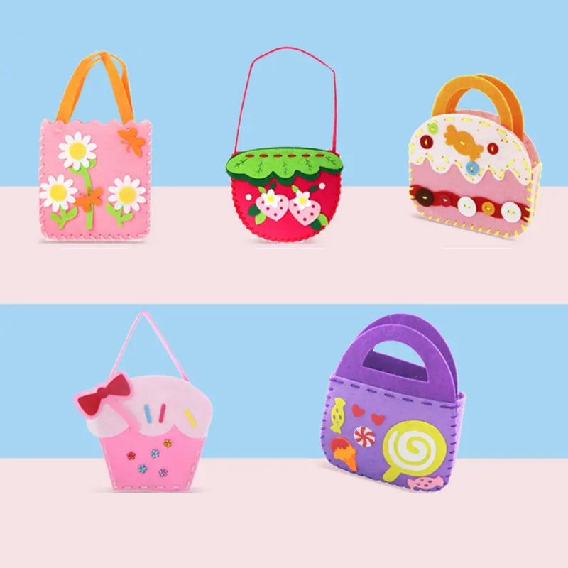 Bolsa de costura hecha a mano para niños