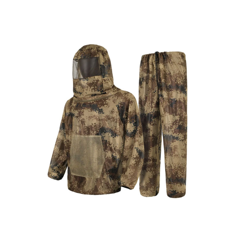 Traje de caza con camuflaje y protección contra mosquitos – Transpirable, ideal para la caza y actividades al aire libre