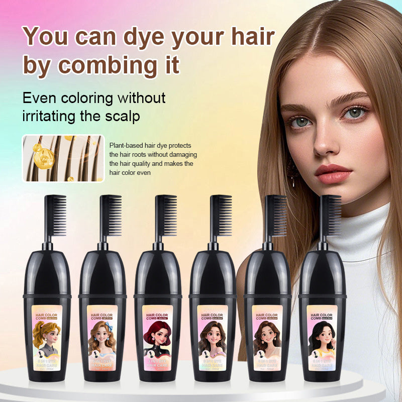 🟧 Peine 3 en 1 para teñir el cabello | Fácil coloración en casa con cepillo integrado