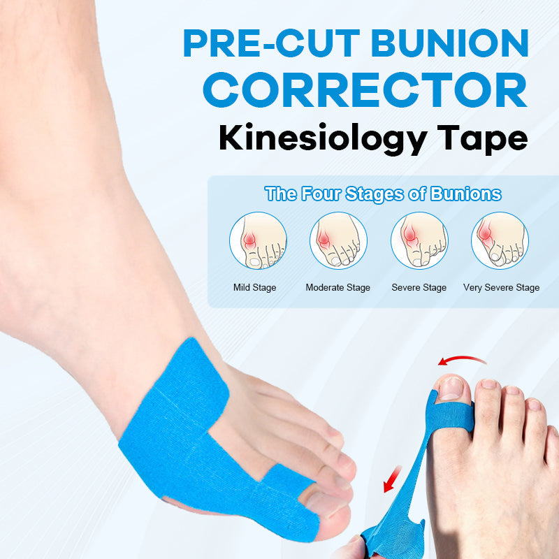 Cinta de kinesiología precortada para la corrección de juanetes