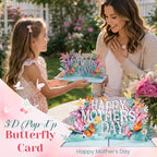 💐 Tarjeta desplegable 3D de mariposas para el Día de la Madre