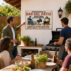 🍺 Letrero Metálico 'Bar del Patio' para Fiestas y Amigos