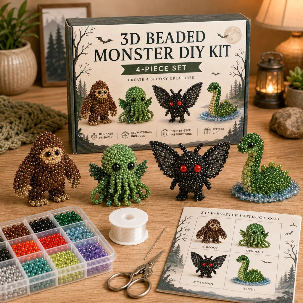 🧵✨ Kit de bricolaje para crear pequeños animales en 3D con cuentas