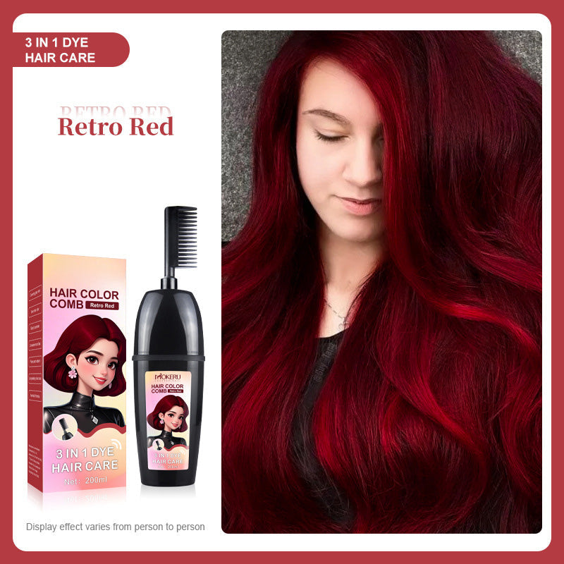 🟧 Peine 3 en 1 para teñir el cabello | Fácil coloración en casa con cepillo integrado