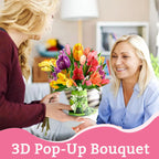 💐 Tarjeta desplegable 3D de flores para el Día de la Madre