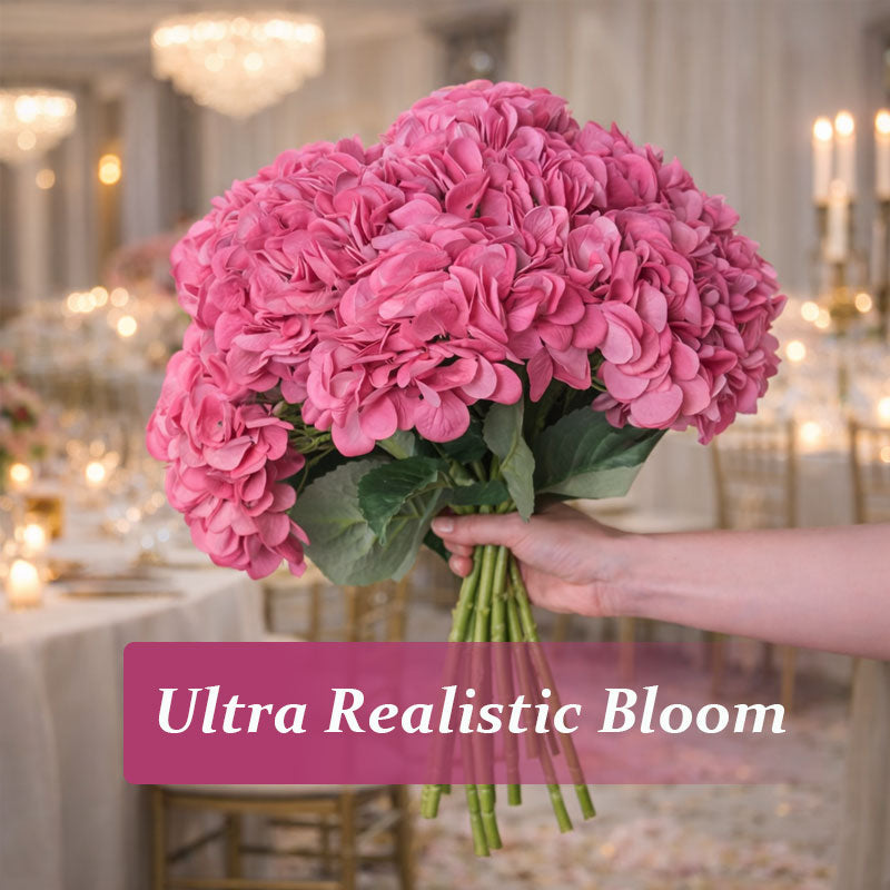 Flores de hortensia artificiales