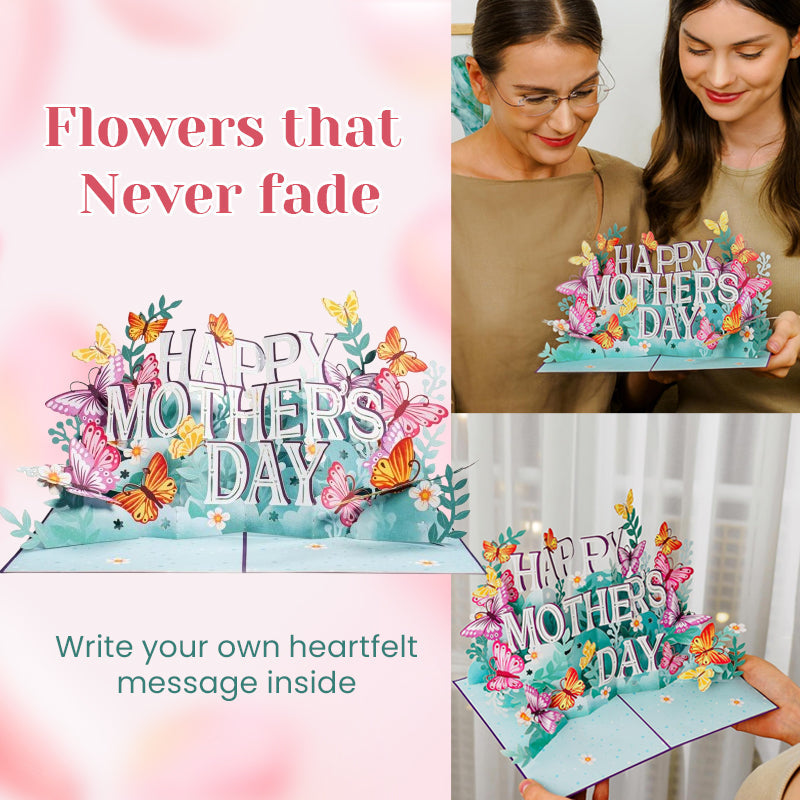 💐 Tarjeta desplegable 3D de mariposas para el Día de la Madre
