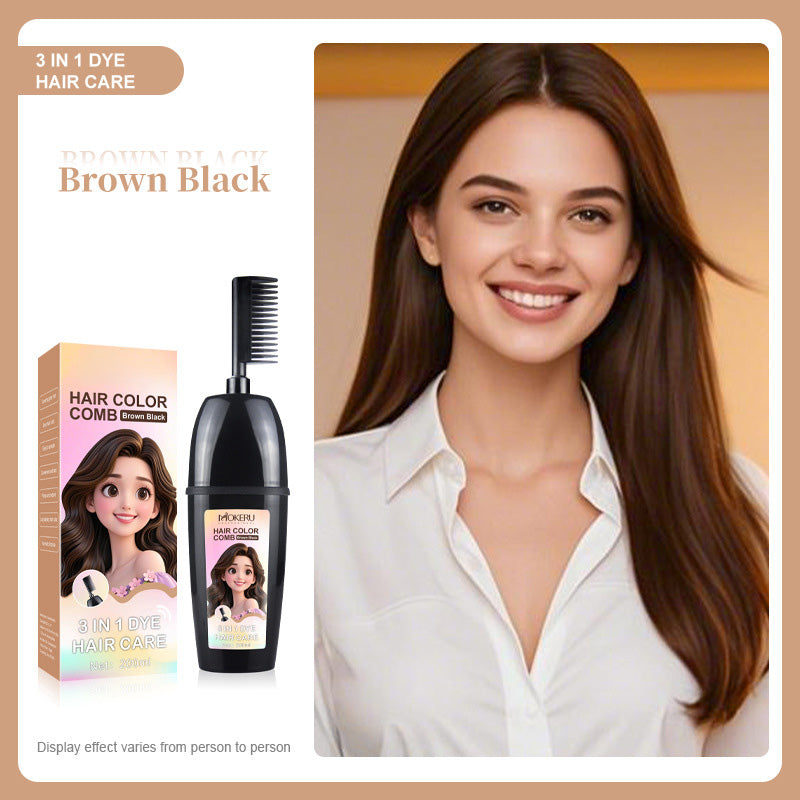 🟧 Peine 3 en 1 para teñir el cabello | Fácil coloración en casa con cepillo integrado