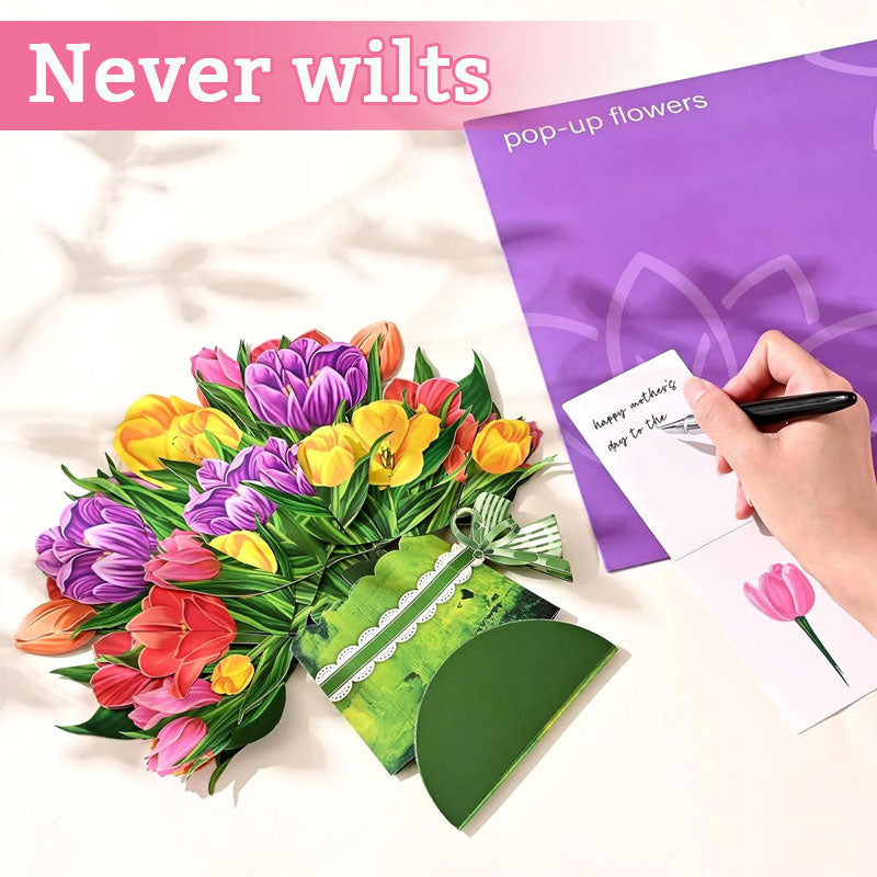 💐 Tarjeta desplegable 3D de flores para el Día de la Madre
