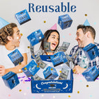 Caja de regalo de graduación con diseño de sobre rojo y resorte