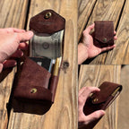 👜 Cartera de cuero vintage hecha a mano