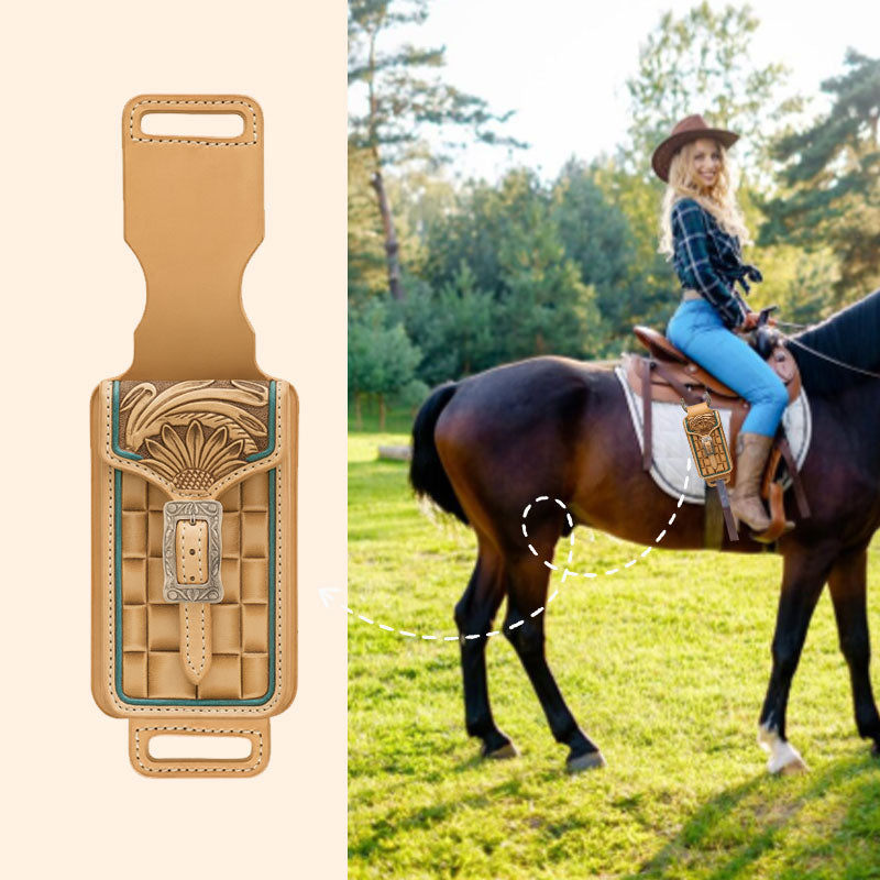 📱 🤠 Soporte para teléfono estilo silla de montar western