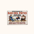 🍺 Letrero Metálico 'Bar del Patio' para Fiestas y Amigos