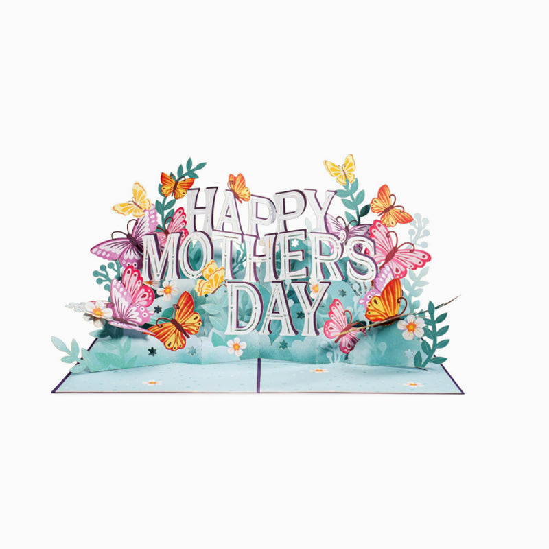 💐 Tarjeta desplegable 3D de mariposas para el Día de la Madre