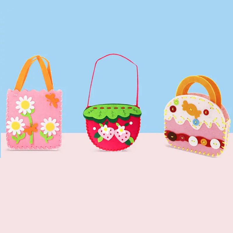 Bolsa de costura hecha a mano para niños