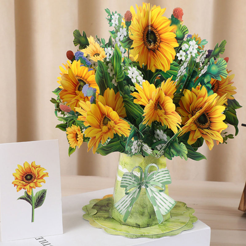 💐 Tarjeta desplegable 3D de flores para el Día de la Madre