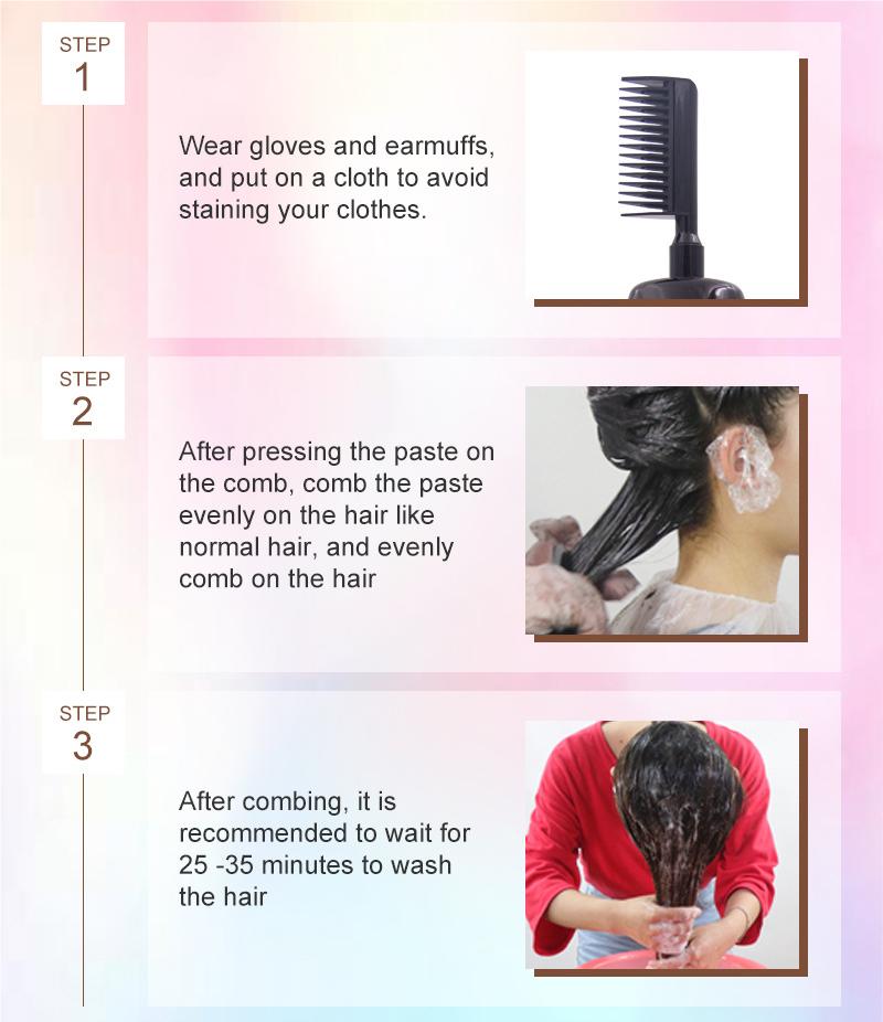 🟧 Peine 3 en 1 para teñir el cabello | Fácil coloración en casa con cepillo integrado