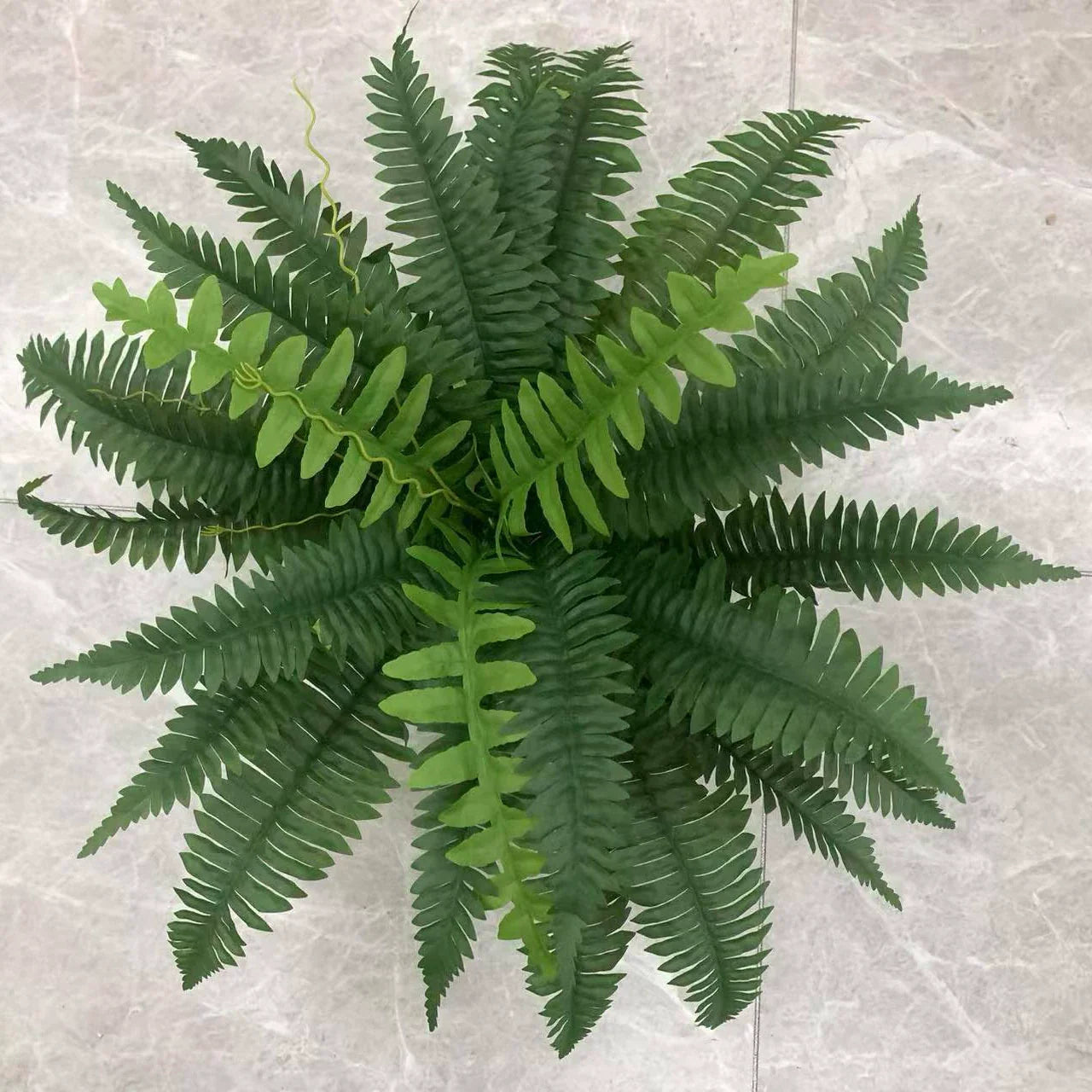 🌱 Helecho de Boston artificial realista y resistente a los rayos UV