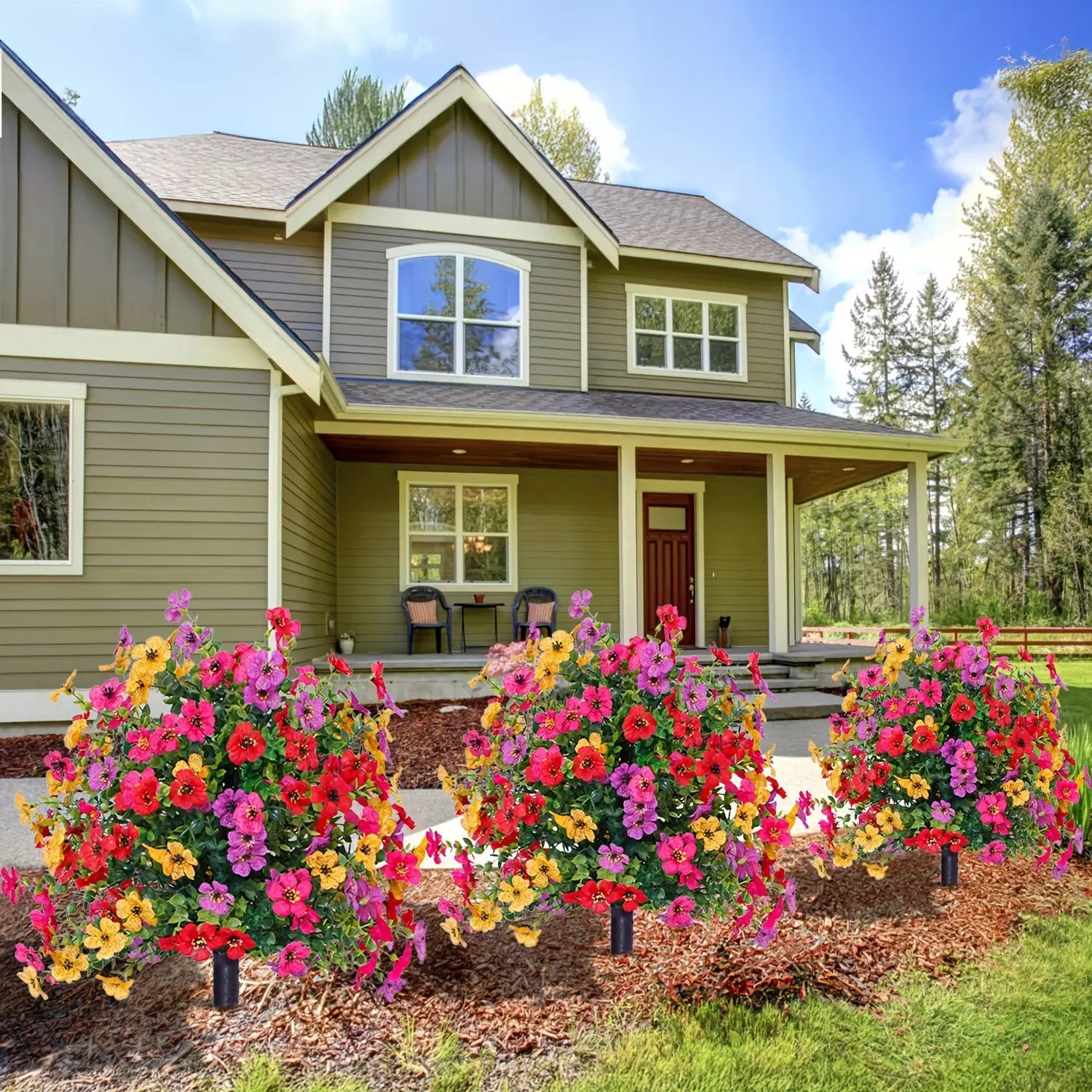 Una mejora instantánea para tu jardín 🌼 Arbusto florido de exterior resistente al agua